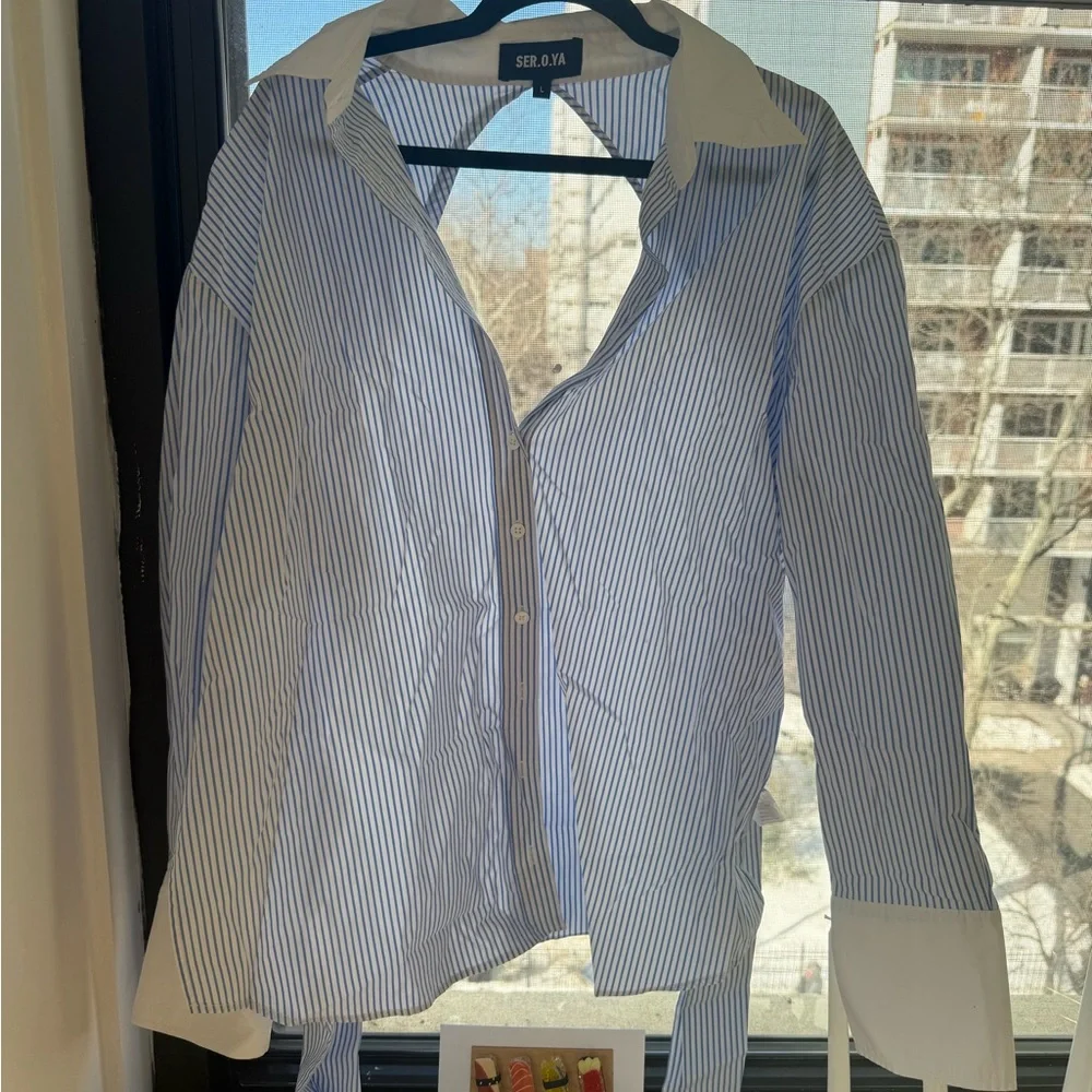 Open Back Button Down - Picture 2 of 6